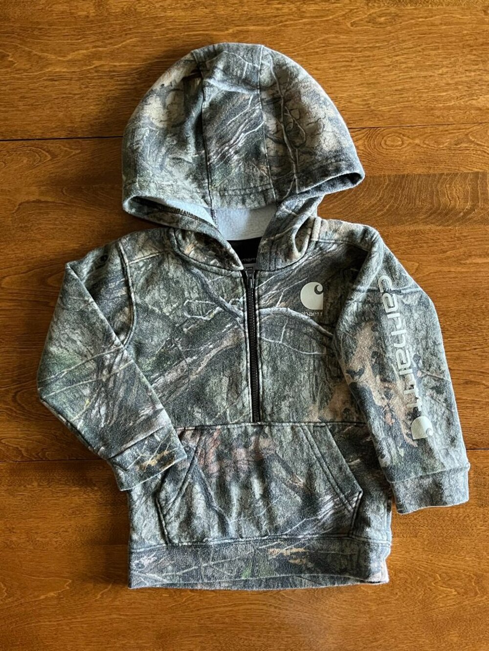 Carhartt half-zip camo cream logo hoodie 18m